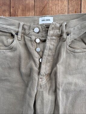 Women’s  Still Here Tan Button-Fly Jeans